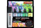 Surligneurs Stabilo Boss Original Arty dans un étui en carton avec 5 couleurs - couleurs cool