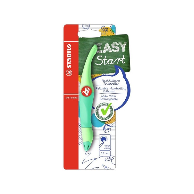 Stylo roller Stabilo EASYoriginal droitier touche de menthe