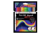 Stabilo Pen 68 pinceau Arty étui de 18 pièces