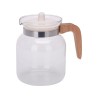Theepot glas 1,5L met houten handvat