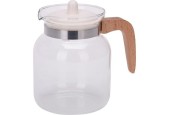 Théière en verre 1,5L avec manche en bois