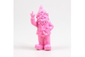 Stoobz Polystone beeld kabouter f*ck you fuchsia 20cm