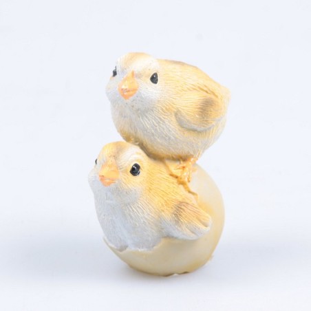 Statue de jardin Poussins les uns sur les autres 8cm suspendus à une ficelle