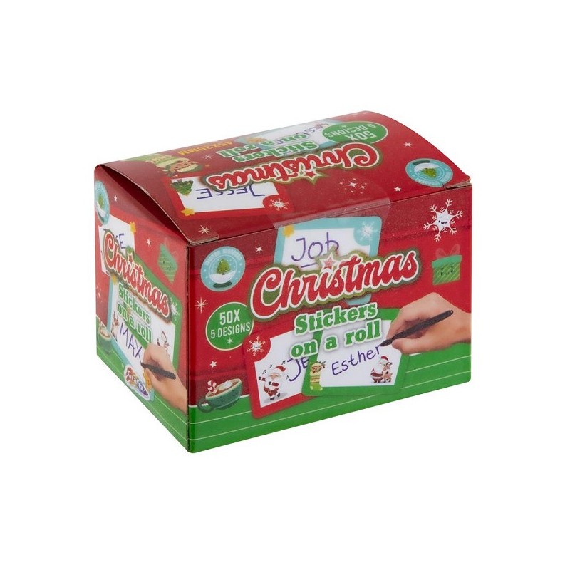 Grafix Kerststickers 50 stuks op rol