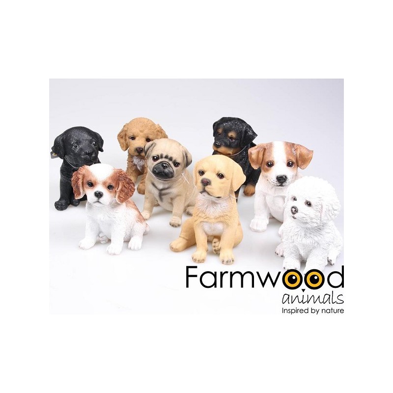 Statue de jardin Chiot h15cm