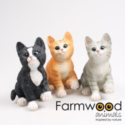 Statue de jardin Chat chat assis 15x12x17cm