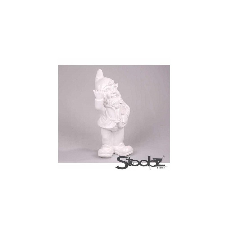 Stoobz Polystone statue nain f*ck you blanc 20cm