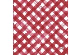 Serviettes Duni Carreaux Rouges 33x33cm tissu 3 épaisseurs FSC paquet de 20 serviettes