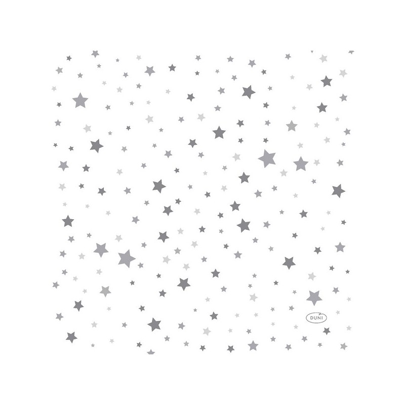 Duni Servetten Silver Stardust 33x33cm