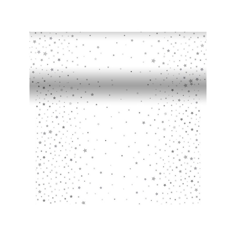 Duni 3-in-1 Xmas Star Silver Stardust 40x480cm