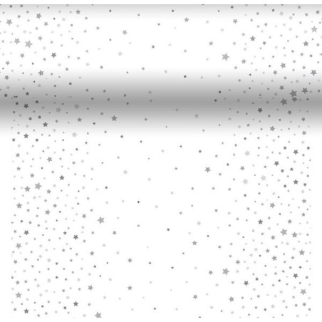 Duni 3-in-1 Xmas Star Silver Stardust 40x480cm