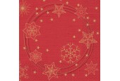 Duni Servetten Star Shine Red 33x33cm