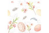 Duni Servetten Eggs & Feathers 24x24cm 3-laagstissue FSC pak a 20 servetten