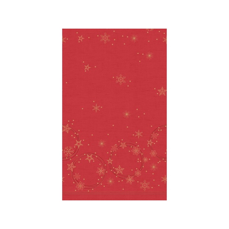 Duni Tafellaken Star Shine Red 138x220cm