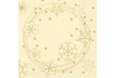 Duni Servetten Star Shine Cream 33x33cm