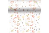 Duni 3-in-1 Dunicell Eggs & Feathers 40x480cm tafelloper op rol