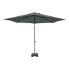 Parasol MYKANOS PUSH-UP rond 250 cm met tilt-functie 100%poly GRIJS