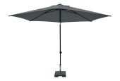 Parasol MYKANOS PUSH-UP rond 250 cm met tilt-functie 100%poly GRIJS