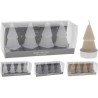 Kerstboom kaarsset 4-delig 3x7cm