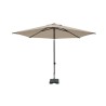 Parasol MYKANOS PUSH-UP rond 250 cm met tilt-functie 100%poly Ecru