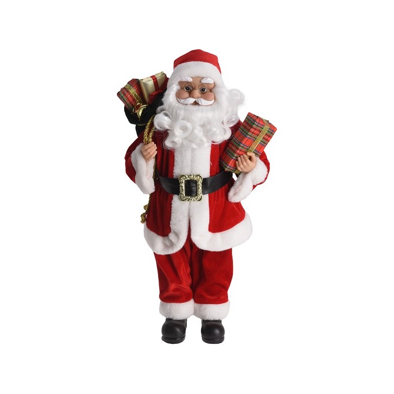 Kerstman staand 37cm rood