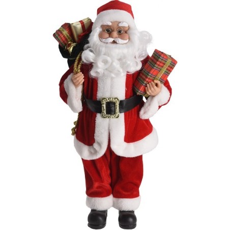 Kerstman staand 37cm rood