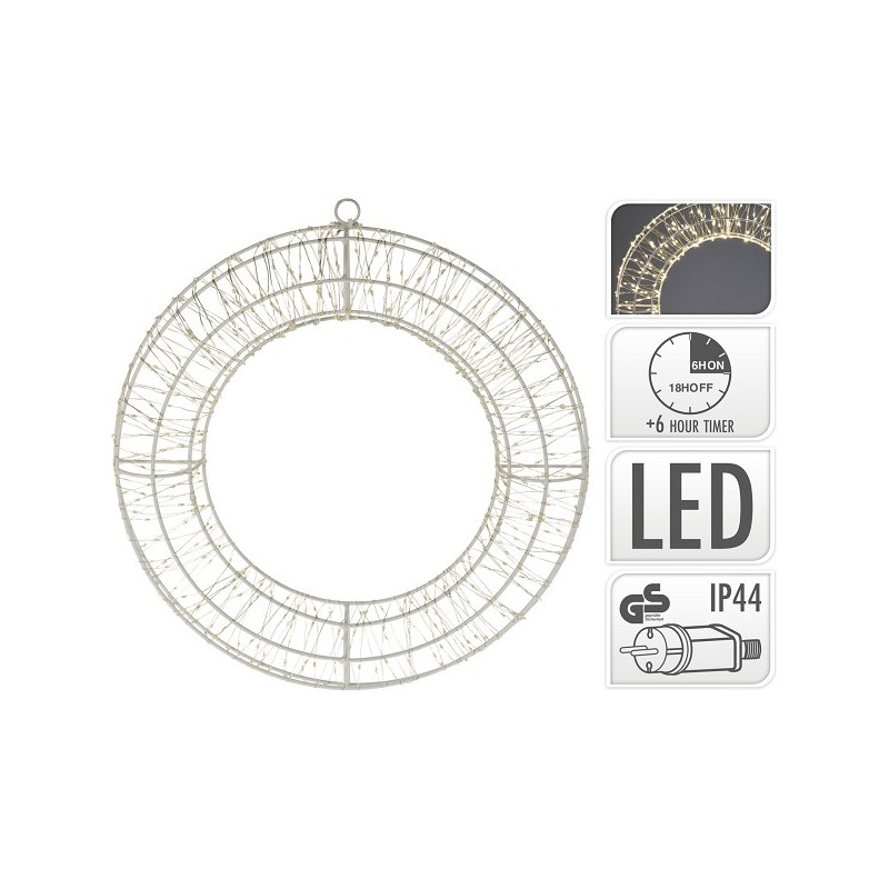 Lichtkrans 38cm 480led warm wit