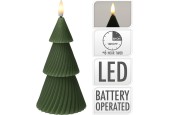 LED kaars kerstboom 15cm groen