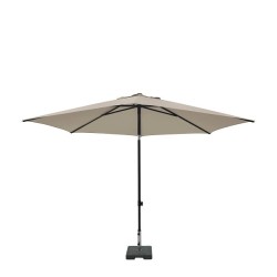 Parasol ELBA PUSH-UP rond 300 cm avec fonction inclinable 100%pol écru