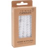 Mini kaarsjes gedraaid 10cm set a 10 stuks wit