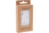 Mini kaarsjes gedraaid 10cm set a 10 stuks wit