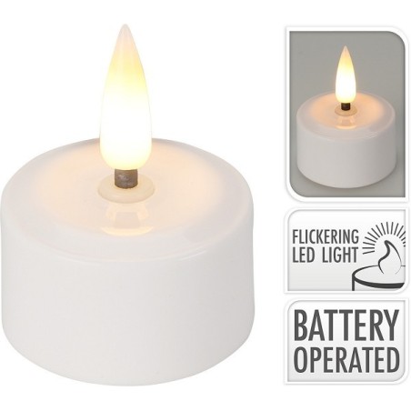 Oplaadbaar LED theelichtset 4-delig Ø4cm