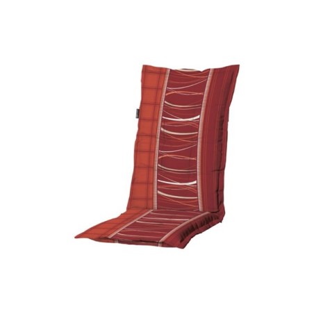 Madison Coussin de terrasse haut 50x123 coton/poly Lignes rouge brique