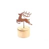 HBX natural living Hert metaal  op houten standaard 10,5x5x12cm