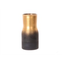 HBX natural living Vaas Golba Ø9,5x19cm zwart/goud