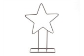 HBX natural living Opmaak decoratie ster op standaard Lucker 30x10xh40cm zwart metaal