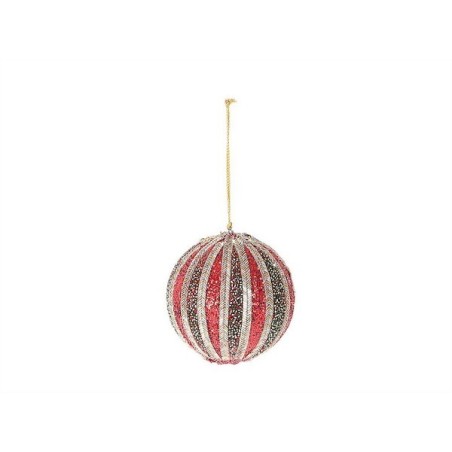 HBX natural living Kerstbal Noblee Ø10cm groen/rood