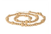 HBX natural living Deco kralenstreng van houten kralen l165cmgoud