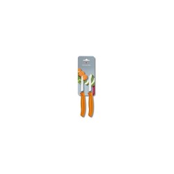 Victorinox Éplucheur de légumes lisse orange 2 pièces sur carte