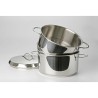 Set cuiseur vapeur Eurocuisine 20cm inox avec poignées acier 3,1 litres