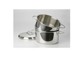 Set cuiseur vapeur Eurocuisine 20cm inox avec poignées acier 3,1 litres
