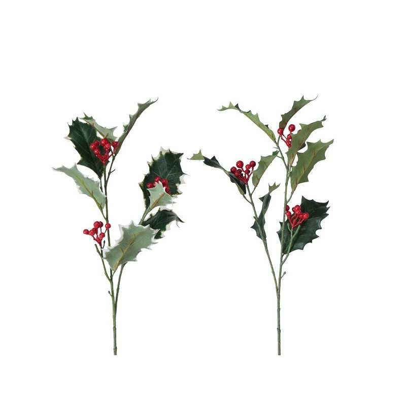 Boltze Home Decoratietak Hulst met rode besjes H50cm