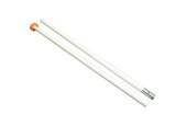 Vlaggenstok aluminium 200cm deelbaar (2x100cm) wit met oranje knop