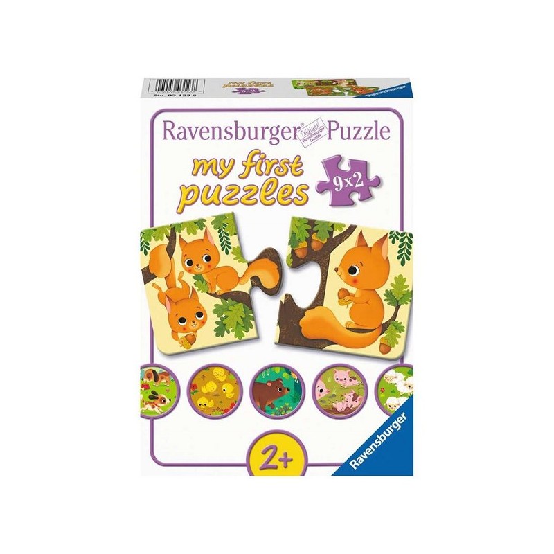 Ravensburger Mes premiers puzzles Les animaux et leurs petits Puzzle 9x2 pièces