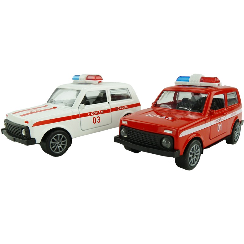 Jeep de police rétractable 11cm couleur assortie