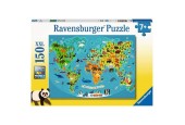 Ravensburger Puzzle carte du monde des animaux 150 pièces