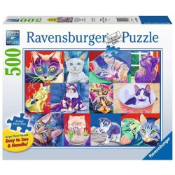 Ravensburger Hallo katjes Puzzel van 500 extra grote stukjes