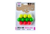 10 Jeu de Boules buts hout fluor op kaart Ø30mm