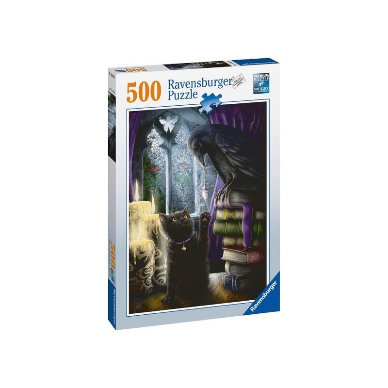 Ravensburger Puzzle Chat noir et corbeau 500 pièces