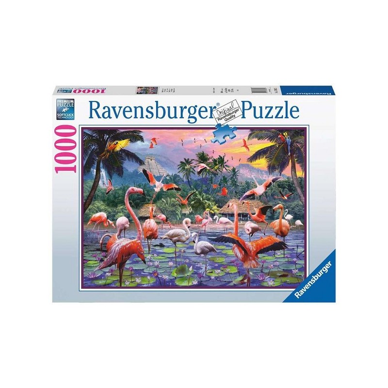 Ravensburger Roze flamingo's puzzel 1000 stukjes
